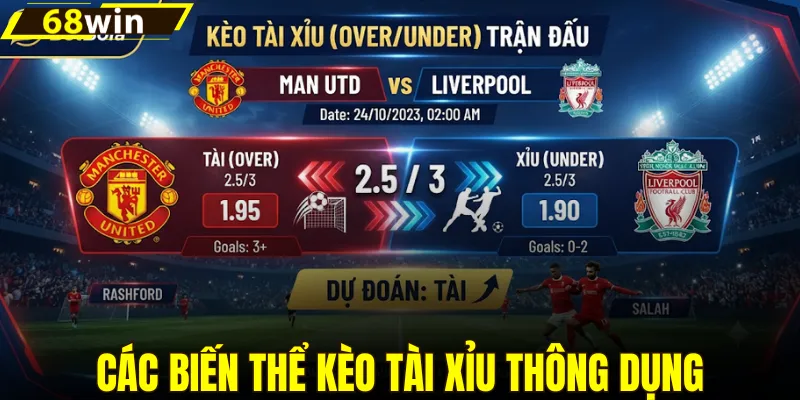 Các biến thể kèo tài xỉu thông dụng