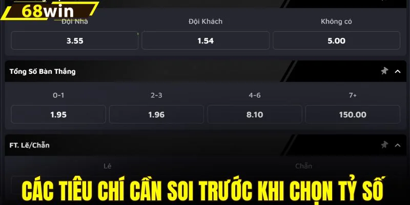 Các tiêu chí cần soi trước khi chọn tỷ số