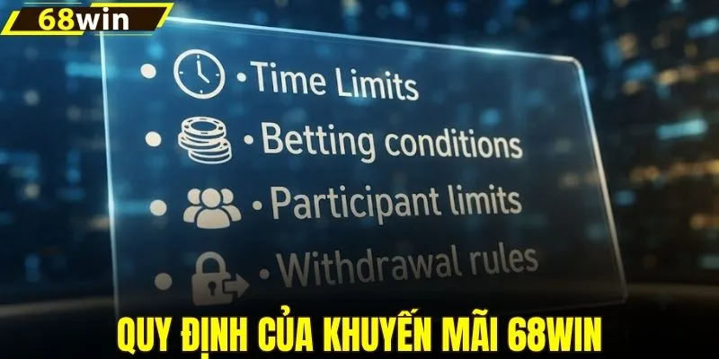 Quy định của khuyến mãi 68WIN