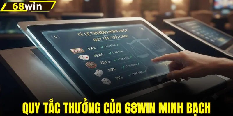 Quy tắc thưởng của 68WIN minh bạch