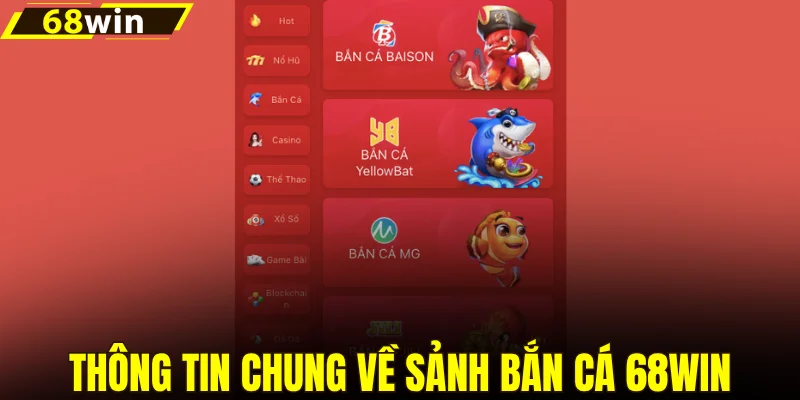 Thông tin chung về sảnh bắn cá 68win